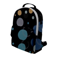 Circle Pattern Abstract Polka Dot Flap Pocket Backpack (large) by danenraven