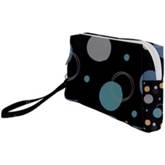 Circle Pattern Abstract Polka Dot Wristlet Pouch Bag (small) by danenraven