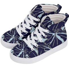 Floral Print Art Pattern Design Kids  Hi-top Skate Sneakers by danenraven