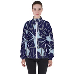 Floral Print Art Pattern Design Women s High Neck Windbreaker by danenraven