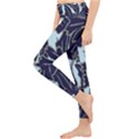 Floral Print Art Pattern Design Lightweight Velour Classic Yoga Leggings View3