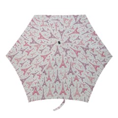 Eiffel Tower Pattern Wallpaper Mini Folding Umbrellas by danenraven