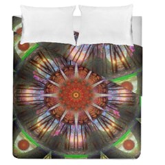 Mandala Trees Flower Psychedelic Duvet Cover Double Side (queen Size) by danenraven