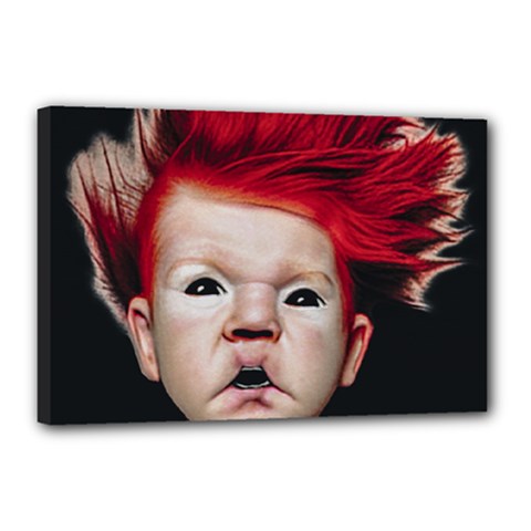 Creepy Boy Portrait Art Canvas 18  X 12  (stretched) by dflcprintsclothing