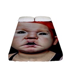 Creepy Boy Portrait Art Fitted Sheet (full/ Double Size)