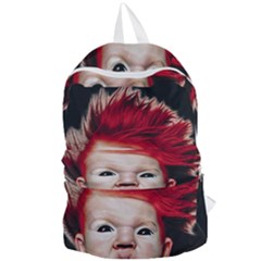 Creepy Boy Portrait Art Foldable Lightweight Backpack by dflcprintsclothing