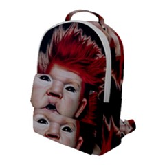 Creepy Boy Portrait Art Flap Pocket Backpack (large) by dflcprintsclothing