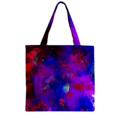 Galaxy Now Zipper Grocery Tote Bag by arwwearableart