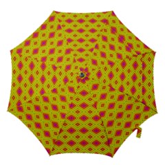 Red Yellow Abstract Hook Handle Umbrellas (large) by artworkshop