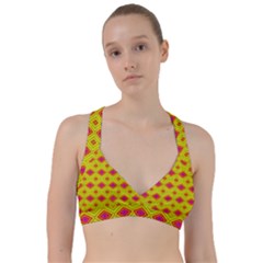 Red Yellow Abstract Sweetheart Sports Bra