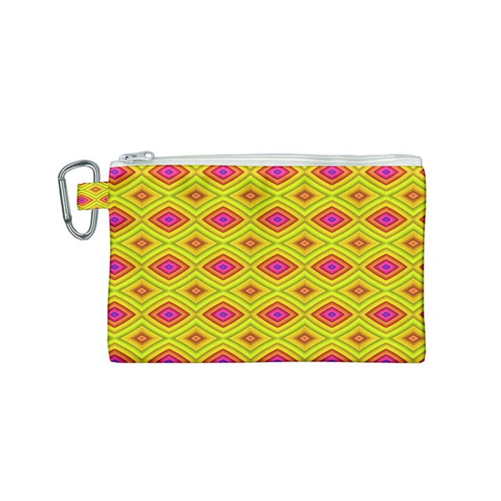 Red Yellow Abstract Canvas Cosmetic Bag (Small)