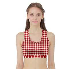 Red Pattern Seamless Texture Background Sports Bra With Border by artworkshop