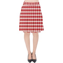 Red Pattern Seamless Texture Background Velvet High Waist Skirt by artworkshop