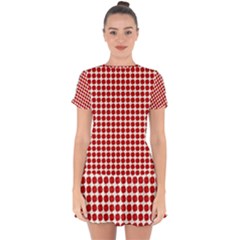 Red Pattern Seamless Texture Background Drop Hem Mini Chiffon Dress by artworkshop