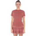 Red Pattern Seamless Texture Background Drop Hem Mini Chiffon Dress View1