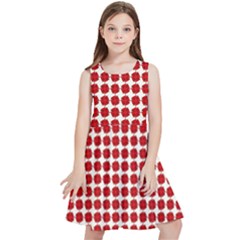 Red Pattern Seamless Texture Background Kids  Skater Dress by artworkshop