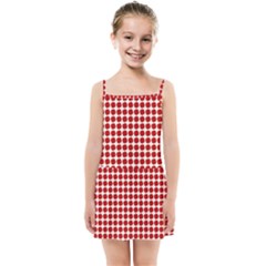 Red Pattern Seamless Texture Background Kids  Summer Sun Dress by artworkshop