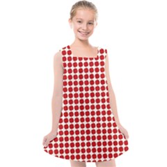 Red Pattern Seamless Texture Background Kids  Cross Back Dress by artworkshop