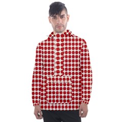 Red Pattern Seamless Texture Background Men s Front Pocket Pullover Windbreaker by artworkshop