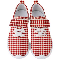 Red Pattern Seamless Texture Background Men s Velcro Strap Shoes