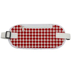 Red Pattern Seamless Texture Background Rounded Waist Pouch by artworkshop