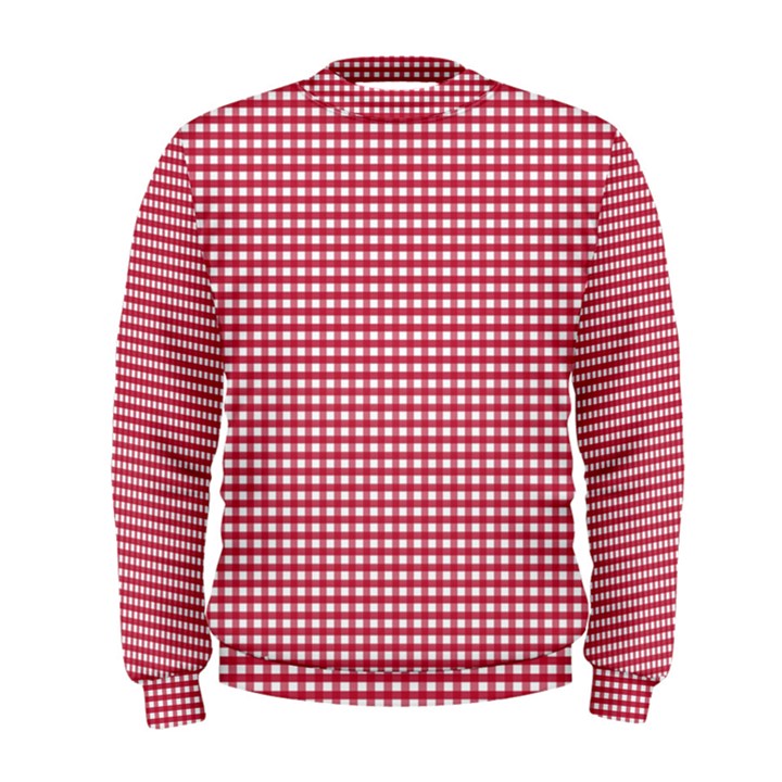 Red Gingham Check Men s Sweatshirt