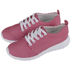 Red Gingham Check Men s Lightweight Sports Shoes by artworkshop