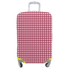 Red Gingham Check Luggage Cover (medium) by artworkshop