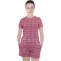 Red Gingham Check Women s Tee and Shorts Set View1