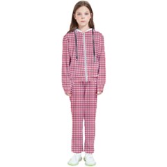 Red Gingham Check Kids  Tracksuit by artworkshop