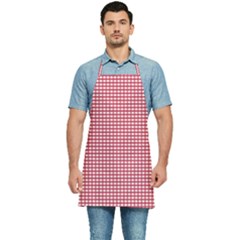 Red Gingham Check Kitchen Apron by artworkshop