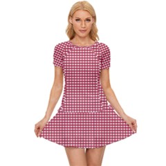 Red Gingham Check Women s Sports Wear Set by artworkshop