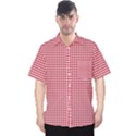 Red Gingham Check Men s Hawaii Shirt View1