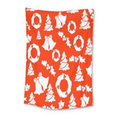 Orange  Card Christmas December Small Tapestry by artworkshop