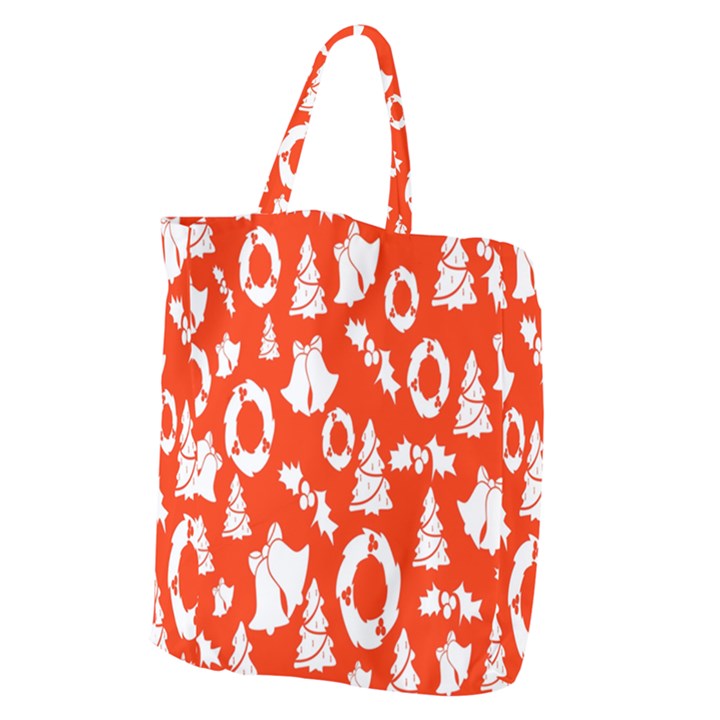 Orange  Card Christmas December Giant Grocery Tote