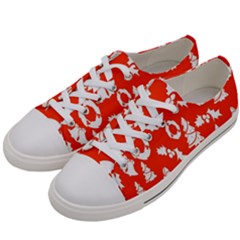 Orange  Card Christmas December Men s Low Top Canvas Sneakers by artworkshop