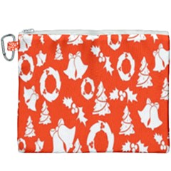 Orange  Card Christmas December Canvas Cosmetic Bag (xxxl) by artworkshop