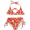 Orange  Card Christmas December Kids  Classic Bikini Set View1