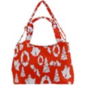 Orange  Card Christmas December Double Compartment Shoulder Bag View1