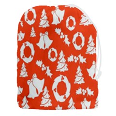 Orange  Card Christmas December Drawstring Pouch (3xl) by artworkshop