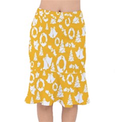 Orang Card Christmas Short Mermaid Skirt by artworkshop