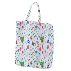 New Year Christmas Winter Watercolor Giant Grocery Tote by artworkshop