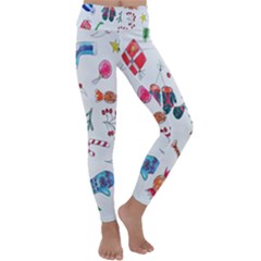 New Year Christmas Sketch Gifts Kids  Lightweight Velour Classic Yoga Leggings