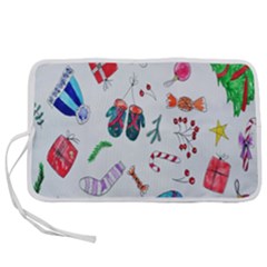 New Year Christmas Sketch Gifts Pen Storage Case (l) by artworkshop