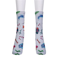 New Year Christmas Sketch Gifts Crew Socks by artworkshop