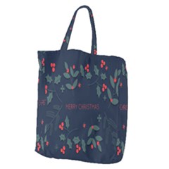 Merry Christmas  Frame Flora Giant Grocery Tote