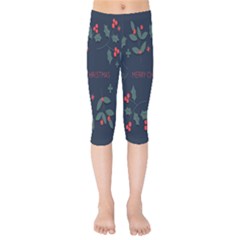 Merry Christmas  Frame Flora Kids  Capri Leggings  by artworkshop