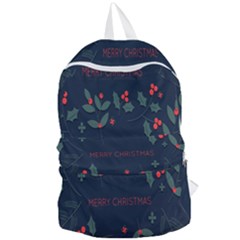 Merry Christmas  Frame Flora Foldable Lightweight Backpack by artworkshop