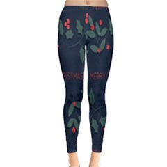 Merry Christmas  Frame Flora Inside Out Leggings by artworkshop