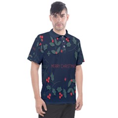 Merry Christmas  Frame Flora Men s Polo Tee by artworkshop